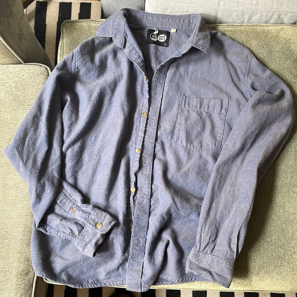 Soft Blue Button Up